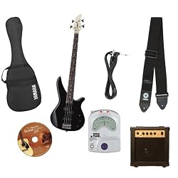 Yamaha GigMaker Electric Bass Package with Amp, Gig Bag, Tuner, Cable, Instructional DVD, and Strap - Black