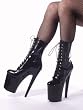 8 Inch Platform Boots Black Ankle Boots Lace Up Fetish