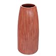 Handcrafted Streaky Salmon Pink Terracotta Cylinder Vase