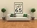 Street & Traffic Sign Wall Decals - Speed Limit Sign 65 mph - 12 inch Removable Graphic