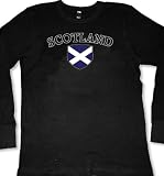 Scotland Flag International Soccer Mens Thermal Shirt Scottish National Pride Soccer Mens Long Sleeve Thermal Style Shirt  XXLarge Black