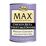 Nutro MAX Weight Control Chicken, Rice and Vegetable Dinner Canned Dog Food