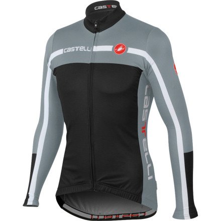 Castelli Velocissimo Equipe Jersey - Long-Sleeve - Men's Black/Dark Grey, XXL On Sale