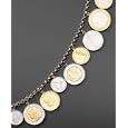 14k Two-Tone Gold Lira Charm Bracelet
