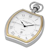 Charles-Hubert, Paris Two-Tone Quartz Open Face Pocket Watch