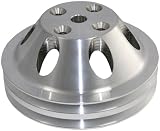 Mota Performance A70406 SBC CHEVY 2 Groove Aluminum Long Water Pump Pulley