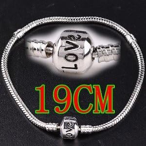 Love Clasp Snake Chain Fit Bracelet 19cm AA463-1