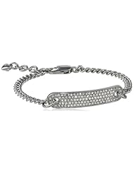 Juicy Couture Silver Pave Identification Bracelet, 7.5"