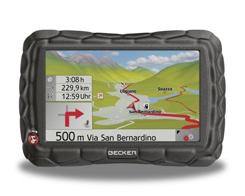 Becker Traffic Assist Z100 Crocodile Navigationssystem inkl. Motorradhalter