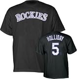 Matt Holliday Colorado Rockies Black Jersey Name and Number T-shirt