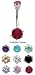 Belly button ring by GlitZ JewelZ &Acirc;&copy; - Made with 10MM Austrian cut Siam Red and comes with 6mm top gem ball - gently packed in a lovely velvet pouch Select the colour/size using the pull down menu below. Surgical steel bar size 3/8' (10MM)