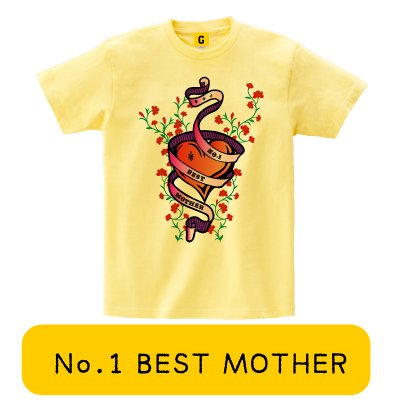 【メッセージ Tシャツ】 No.1 BEST MOTHER TEE 母の日Tシャツ