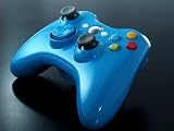 Xbox 360 Wireless Controller Installed on an XCM Blue Blood Wireless Controller Shell