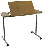 NRS Healthcare M66832 Wheeled & Tilting Over Bed or Chair Table - Height & Width Adjustable