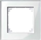 Merten 489119 M-PLAN-Echtglasrahmen, 1fach, Brillantwei&szlig;