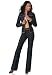 Contrast-Trim Denim Pant Set