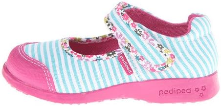 Pediped Flex Girl's Bree Candy Stripe Mary Jane Shoes, Seashore, 23