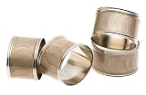 Lenox Laurel Leaf Set of 4 Napkin Rings Platinum