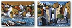 Three Bridges and Cafe Del Mar Set by Miguel Freitas 24"x18" Art Print Poster