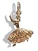 9ct Gold Movable Flamenco Dancer Charm Pendant