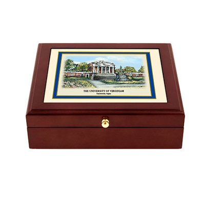 University of Virginia Eglomise Mini Desk Box