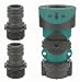 Gilmour Full Flow Quick Connector Set, Teal &amp; Black #29QFF
