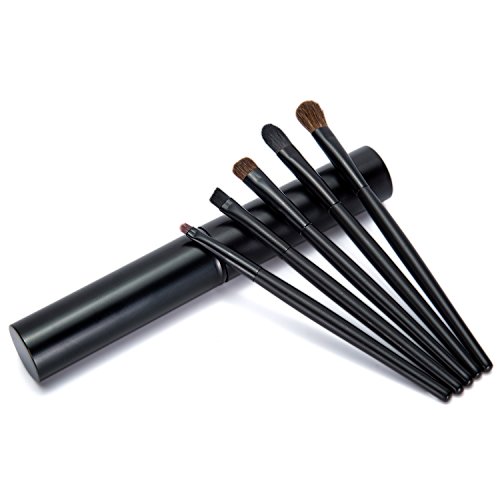 Aisxle 5 Piece Eye Makeup Brush Kit - Beauty and Travel Set - All In One - Soft Bristles and Easy to Carry - Easy to Use - Professional Eyeshadow Brush Makeup Kit - Full Set of Eye Brushes Whenever You Need Them - Perfect for Smokey Eye and More - Sa