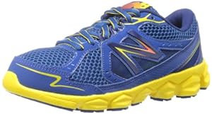 New Balance KJ750 Youth Lace-Up Running Shoe (Toddler/Little Kid/Big Kid),Blue/Yellow,1.5 M US Little Kid