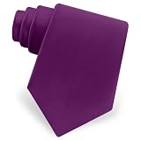 Purple Plum (xlong) Extra Long Tie by Elite Solid - Purple Silk