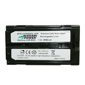 Hitachi VM-E555LA, VM-E563LA, VM-E565, and VM-E565LA Battery (Premium Japanese Cells, 2600mAh, 5-YR Warranty) (by Wasabi Power®)