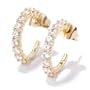 14K Gold Small Moissanite Hoop Earrings