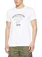 Jeep Camiseta Manga Corta O100515 (Blanco / Gris Oscuro)