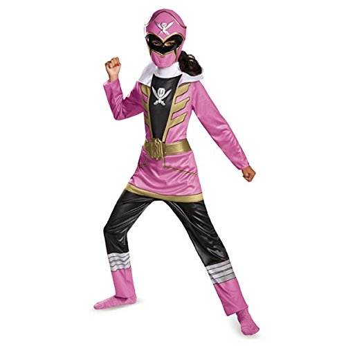Disguise Saban Super MegaForce Power Rangers Pink Ranger Classic Girls Costume, Medium/7-8