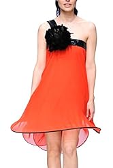 Sexy One Shoulder Spring Summer Floral Print Homecoming Dress/Prom Dress/Party Dress 