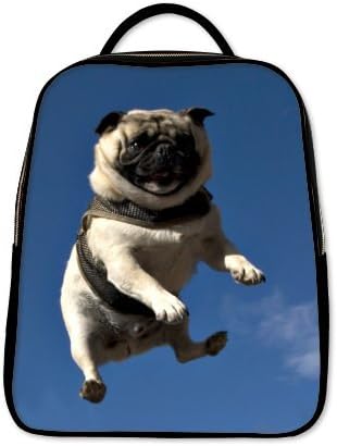 2015 New Arrival Novel Design Excellent Children Backpacks With Pug Puppy Theme,PU Leather school backpacks