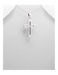 Cross Pendant Necklace In 92.5 Sterling Silver