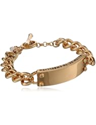 Kenneth Cole New York "Bracelet Item" Gold Message Toggle Identification Bracelet, 7"