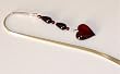 Silver Plated Bleeding Heart Bookmark
