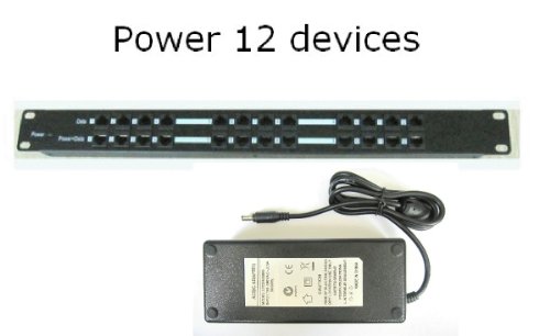 WS-POE-12-24v120w 12 Port passive Power over Ethernet PoE Injector with 24v 120watt power supply for Ubiquiti, Mikrotik and similar On Sale