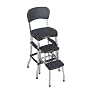 Cosco 11-120CBB1 Retro Chair and Stool Black and Chrome