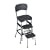 Cosco 11-120CBB1 Retro Chair and Stool Black and Chrome