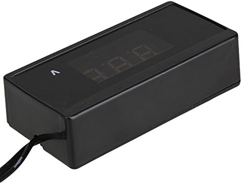 DC 12V Digital Red LED Car Auto Vehicle Battery Voltage Gauge Volt Meter With Car Charger