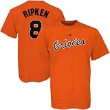 Majestic Baltimore Orioles #8 Cal Ripken Orange Players T-shirt