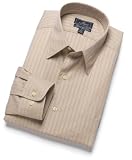  : Dockers Men's Dobby Stripe Shirt, Tan, 18 - 34/35