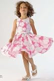 Floriane Spring Flower Cotton Dress & Belt