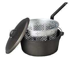 King Kooker CI5B Cast Iron Dutch Oven with Basket