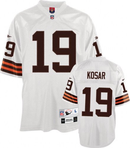 Cleveland Browns Bernie Kosar White Premier Throwback Reebok Youth Jersey Small
