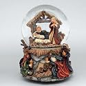 MUSICAL NATIVITY WATERGLOBE - 100MM RESIN MUSICAL NATIVITY WATERGLOBE.
