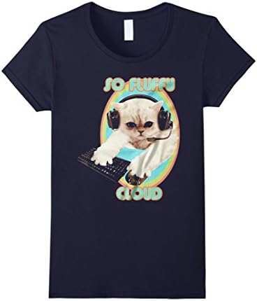 Women's PopularMMOs "So Fluffy Cloud" Tee Small Navy