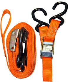 10′ Orange Motorcycle & ATV Cam Buckle Tie-down Strap Kit